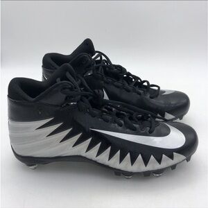 Nike Alpha Menace Men's Black Silver Football Cleats size 11.5